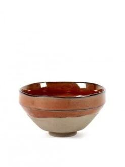 Serax Merci Meal X3 Kom No 3 Medium ΓΈ 12,5 Cm Aardewerk Rood/bruin