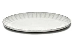 Serax INKU By Sergio Herman Bord Ovaal L 30 X 21 Cm H 1,7 Cm Aardewerk Wit