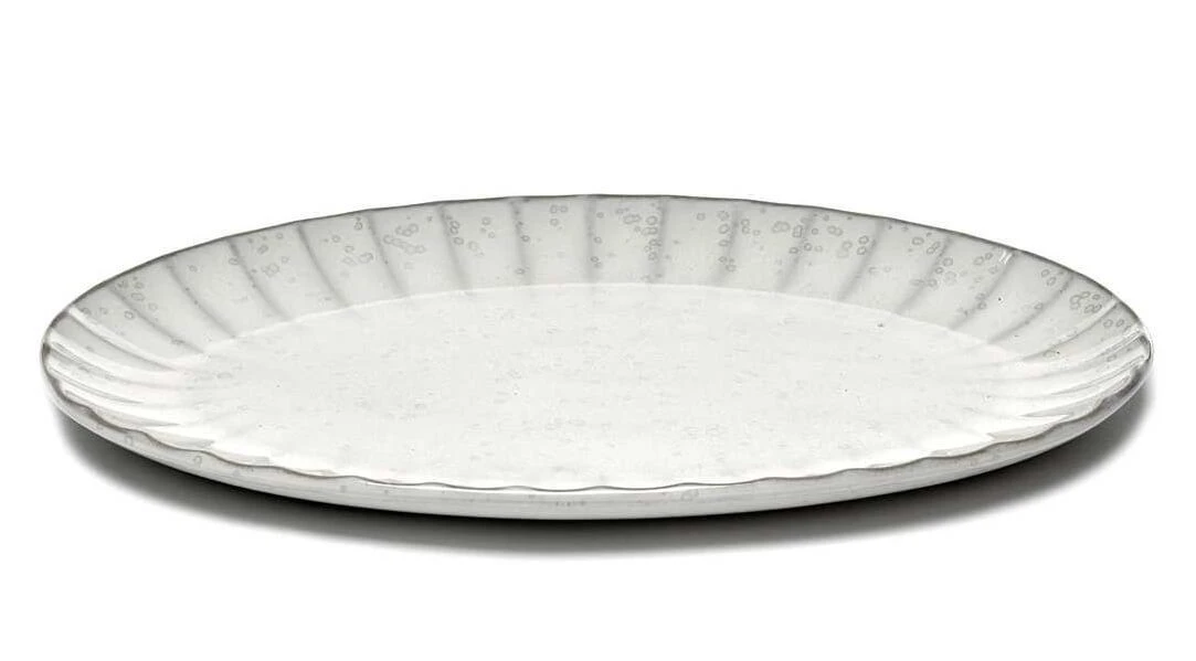 Serax INKU by Sergio Herman bord ovaal L 30 x 21 cm h 1,7 cm aardewerk wit Serax INKU By Sergio Herman Bord Ovaal L 30 X 21 Cm H 1,7 Cm Aardewerk Wit -Serax b5120236w 1