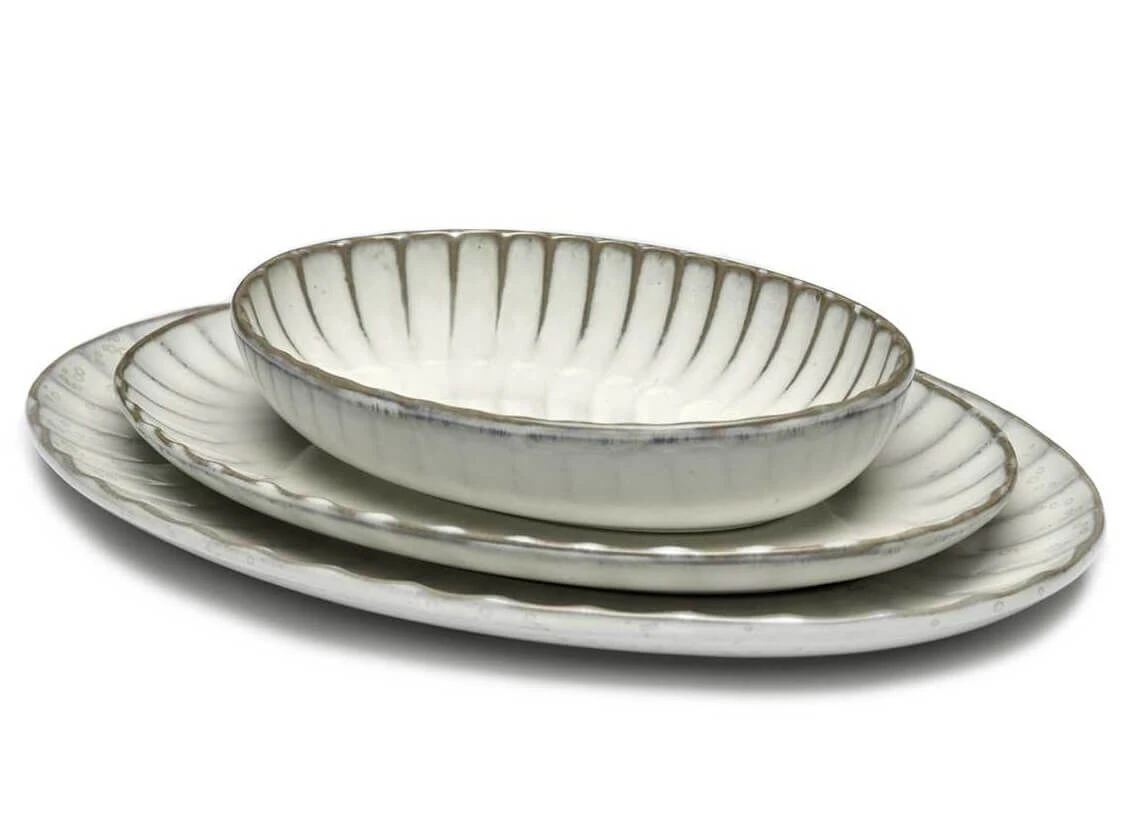 Serax INKU by Sergio Herman bord ovaal L 30 x 21 cm h 1,7 cm aardewerk wit Serax INKU By Sergio Herman Bord Ovaal L 30 X 21 Cm H 1,7 Cm Aardewerk Wit -Serax b5120236ws1 1