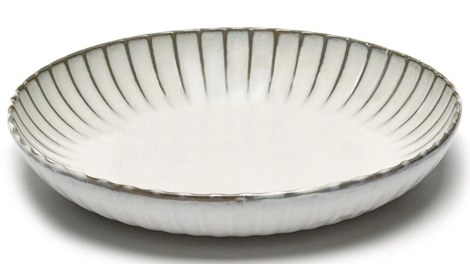 Serax INKU by Sergio Herman serveerschaal S ø 27 cm h 5 cm aardewerk wit Serax INKU By Sergio Herman Serveerschaal S ø 27 Cm H 5 Cm Aardewerk Wit -Serax b5120245w 1