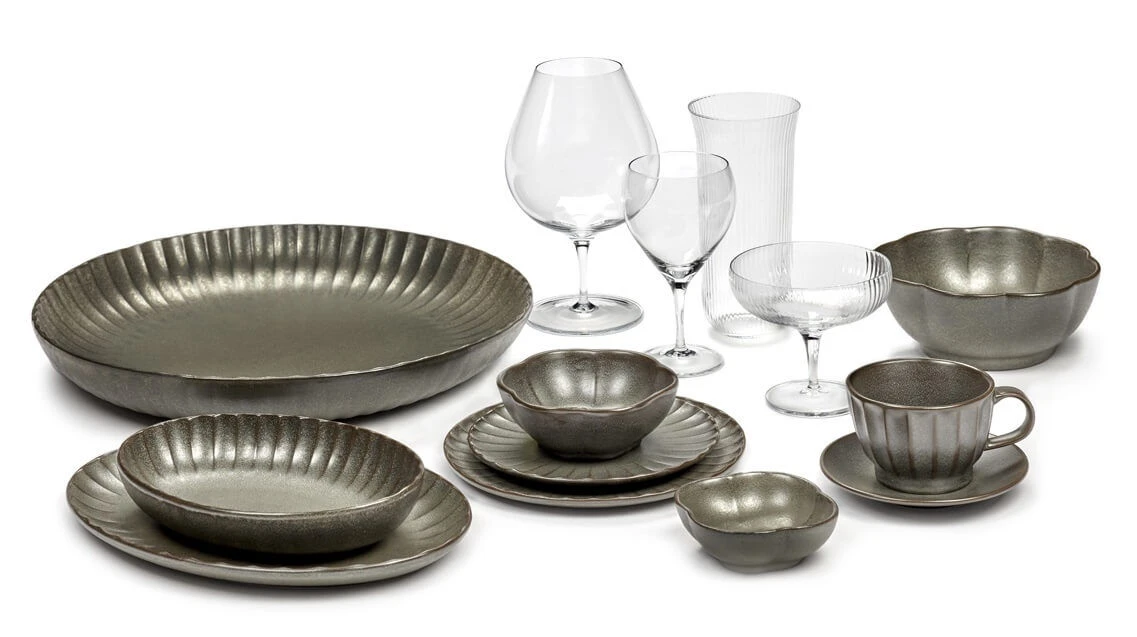 Serax INKU by Sergio Herman serveerschaal ovaal 22 x 15,4 cm h 2,7 cm aardewerk groen Serax INKU By Sergio Herman Serveerschaal Ovaal 22 X 15,4 Cm H 2,7 Cm Aardewerk Groen -Serax b5120246gs1 1