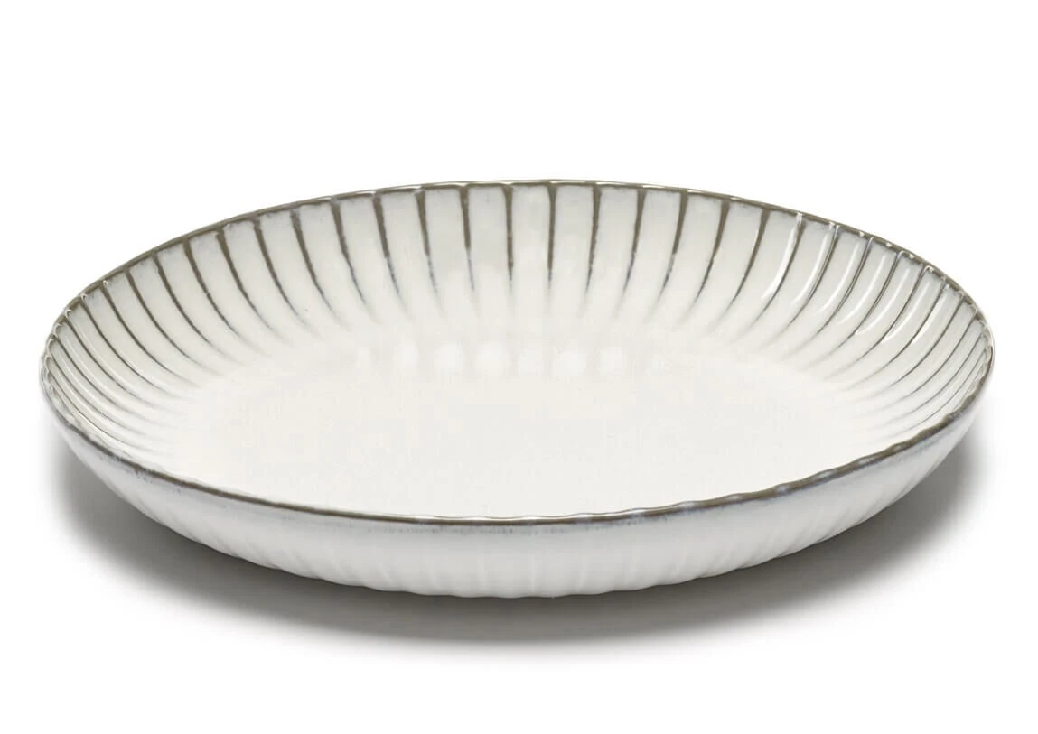 Serax INKU by Sergio Herman serveerschaal M ø 32 cm h 5 cm aardewerk wit Serax INKU By Sergio Herman Serveerschaal M ø 32 Cm H 5 Cm Aardewerk Wit -Serax b5120246w 1