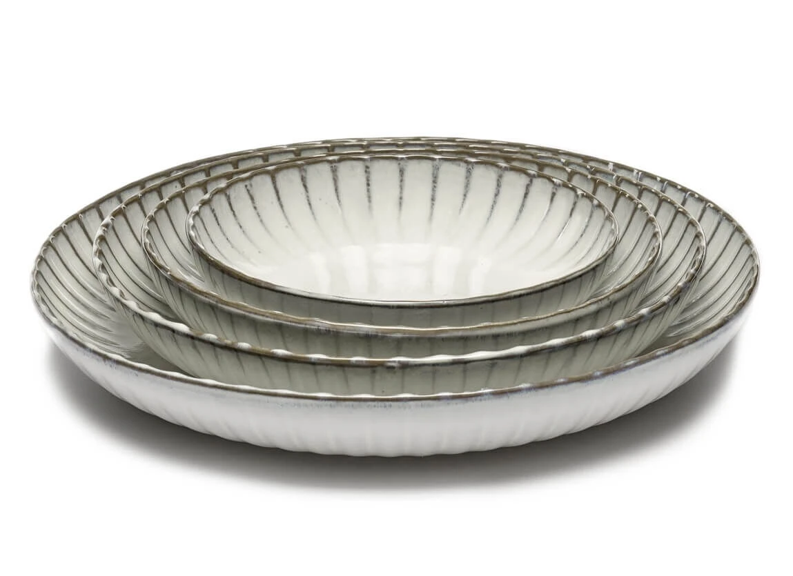 Serax INKU by Sergio Herman serveerschaal M ø 32 cm h 5 cm aardewerk wit Serax INKU By Sergio Herman Serveerschaal M ø 32 Cm H 5 Cm Aardewerk Wit -Serax b5120246ws1 m2 1