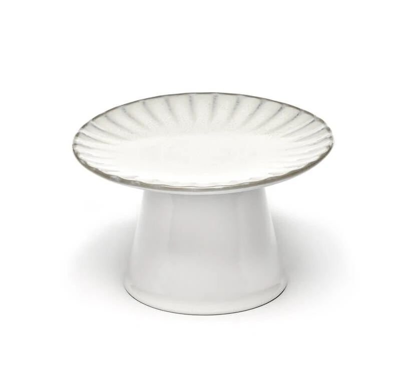 Serax INKU by Sergio Herman taartplateau S ø 15 cm h 9 cm aardewerk wit Serax INKU By Sergio Herman Taartplateau S ø 15 Cm H 9 Cm Aardewerk Wit -Serax b5120252w 1