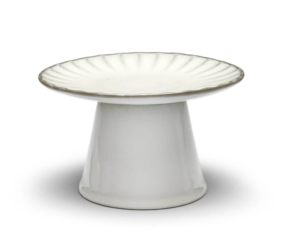 Serax INKU by Sergio Herman taartplateau S ø 15 cm h 9 cm aardewerk wit Serax INKU By Sergio Herman Taartplateau S ø 15 Cm H 9 Cm Aardewerk Wit -Serax b5120252ws2 1