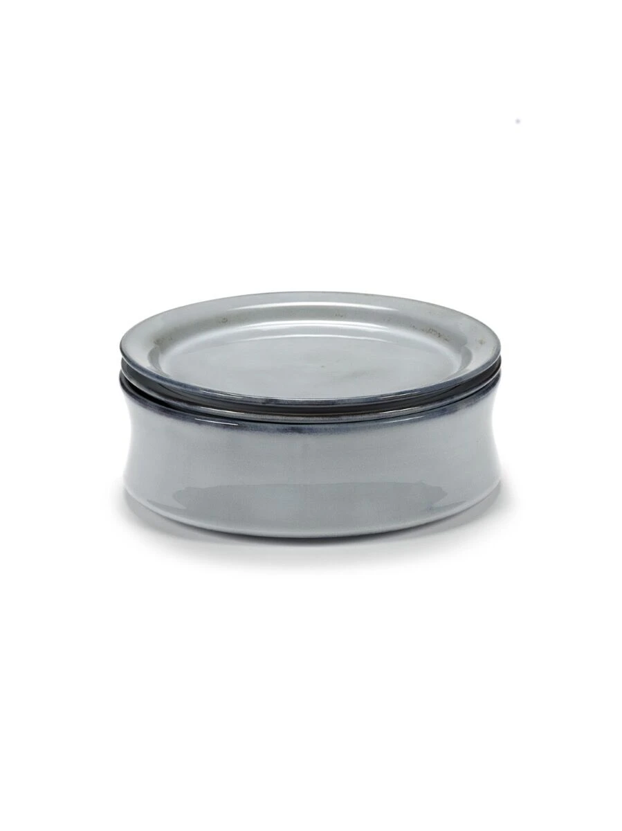 Serax Pure schaal met borden ø 24 cm keramiek Blue Glazed 3-delig Serax Pure Schaal Met Borden ø 24 Cm Keramiek Blue Glazed 3-delig -Serax b5120413 m2 1