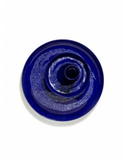 Serax Feast By Ottolenghi Bord S ø 19 Cm H 2 Cm Aardewerk Lapis Lazuli + Swirl-Dots White -Serax b8921004is3
