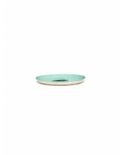 Serax Feast By Ottolenghi Bord M ΓΈ 22 Cm H 2 Cm Aardewerk Azure + Artichoke Green