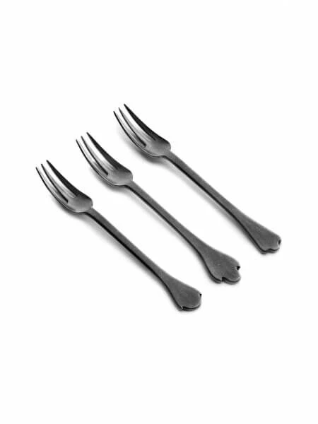 Serax Merci Mix 4-5-6 dessertvork antraciet stone wash 3 stuks Serax Merci Mix 4-5-6 Dessertvork Antraciet Stone Wash 3 Stuks -Serax dessert fork merci mix 4 5 6 anthracite stone 1