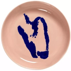 Serax Feast By Ottolenghi Hoog Bord ΓΈ 22 Cm H 4 Cm Aardewerk Delicious Pink + Pepper Blue