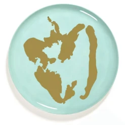 Serax Feast By Ottolenghi Serveerbord ΓΈ 35 Cm H 2 Cm Aardewerk Azure + Pepper Gold