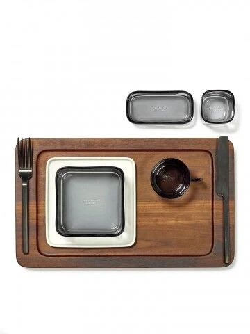 Serax HEII Marcel Wolterinck dienblad 25 x 16 cm h 2 cm hout donkerbruin Serax HEII Marcel Wolterinck Dienblad 25 X 16 Cm H 2 Cm Hout Donkerbruin -Serax