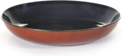 Serax Terres De Rêves Pastabord ø 23,5 Cm H 4,5 Cm Stoneware Dark Blue/rust