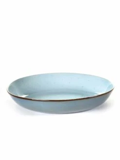 Serax Terres De Rêves Pastabord ø 23,5 Cm H 4,5 Cm Stoneware Light Blue/smokey Blue