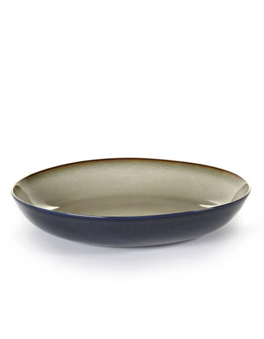 Serax Terres de Rêves pastabord ø 23,5 cm h 4,5 cm stoneware misty grey/dark blue Serax Terres De Rêves Pastabord ø 23,5 Cm H 4,5 Cm Stoneware Misty Grey/dark Blue -Serax serax terres de r ves pastabord 23 5 cm h 4 5 cm stoneware misty grey dark blue