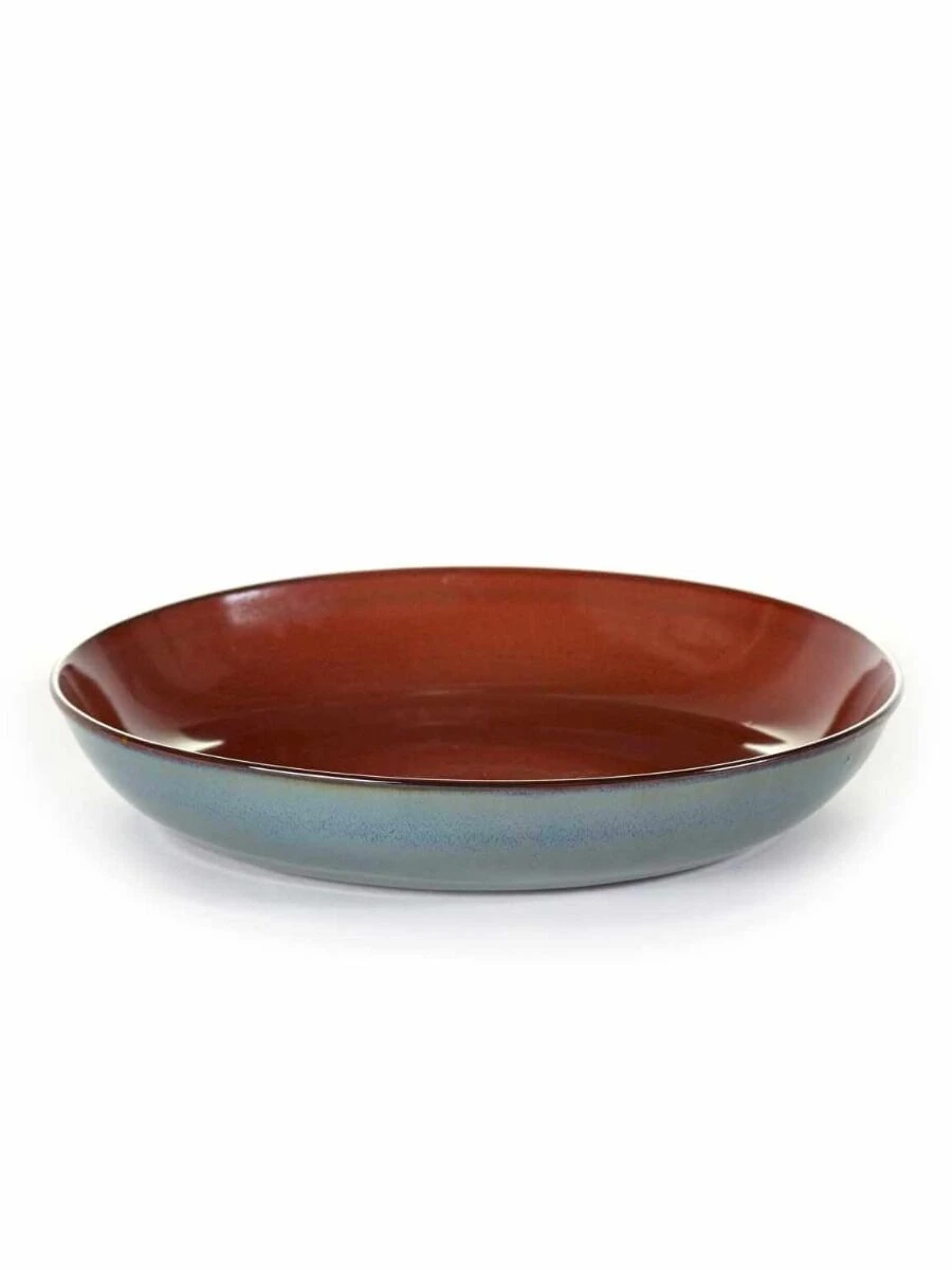 Serax Terres de Rêves pastabord ø 23,5 cm h 4,5 cm stoneware Rust/Smokey blue Serax Terres De Rêves Pastabord ø 23,5 Cm H 4,5 Cm Stoneware Rust/Smokey Blue -Serax serax terres de r ves pastabord 23 5 cm h 4 5 cm stoneware rust smokey blue