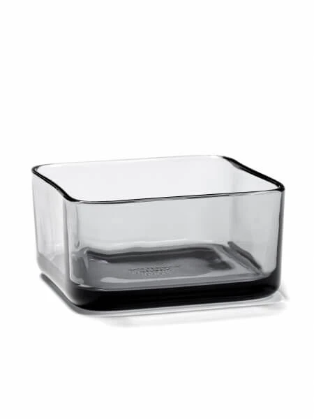 Serax HEII Marcel Wolterinck kom vierkant 12 x 12 cm h 6 cm glas zwart Serax HEII Marcel Wolterinck Kom Vierkant 12 X 12 Cm H 6 Cm Glas Zwart -Serax